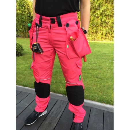 Achat Pantalon de travail femme Fushia avec genouillères fixes PXII