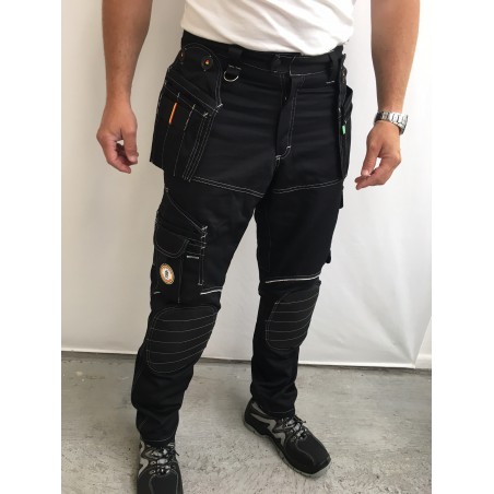 Achat Pantalon de travail PXIII AGF noir L'ARTISAN BELGE pas cher 