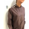 Blouse Angélique en nylon Marron