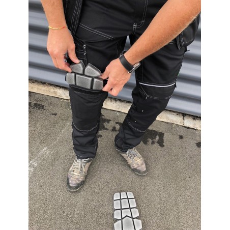 Pantalon de travail PXIII noir surpiqûres blanches L'ARTISAN BELGE Pantalon de travail PXIII noir surpiqûres blanches L'ARTISAN BELGE