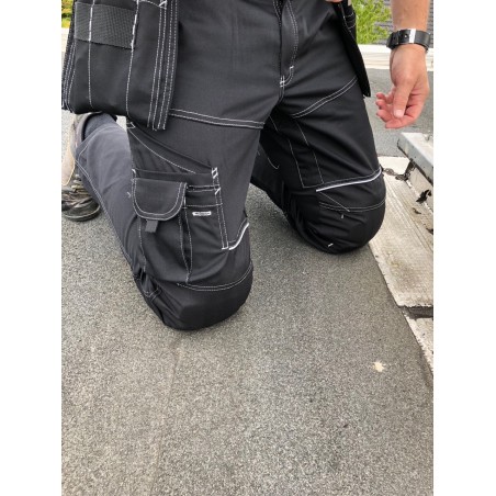 Pantalon de travail PXIII noir surpiqûres blanches L'ARTISAN BELGE Pantalon de travail PXIII noir surpiqûres blanches L'ARTISAN BELGE