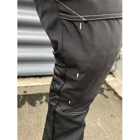 Pantalon de travail PXIII noir surpiqûres blanches L'ARTISAN BELGE