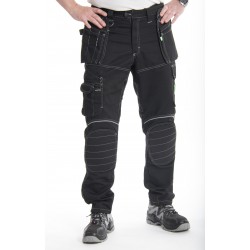 Pantalon De Travail Cargo Homme - Tissu Résistant (polyester), Multi-poches - Pour Atelier, Chantier, Bricolage - Coupe Moderne, Confortable