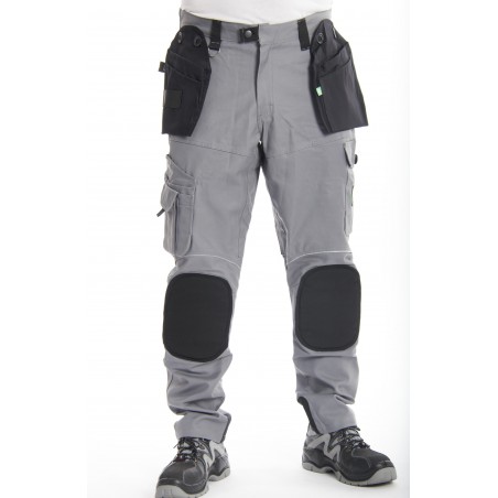 Pantalon de travail multipoches PRO EXPERT II gris