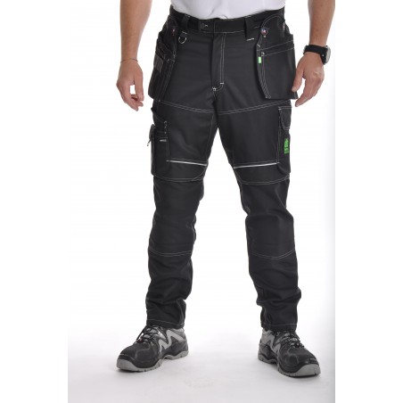 Pantalon de travail PXIII noir surpiqûres blanches L'ARTISAN FRANÇAIS Pantalon de travail PXIII noir surpiqûres blanches L'ARTISAN FRANÇAIS