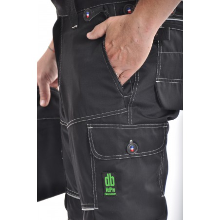 Pantalon de travail PXIII noir surpiqûres blanches L'ARTISAN FRANÇAIS Pantalon de travail PXIII noir surpiqûres blanches L'ARTISAN FRANÇAIS