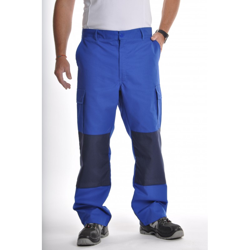 Pantalon de travail multipoches Bleu Bugatti