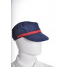 Casquette marine bande rouge