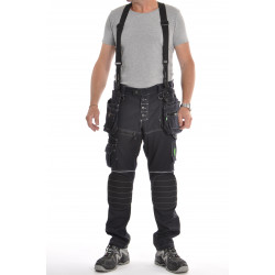 Pantalon de travail PXIV AGF Marine avec bretelles