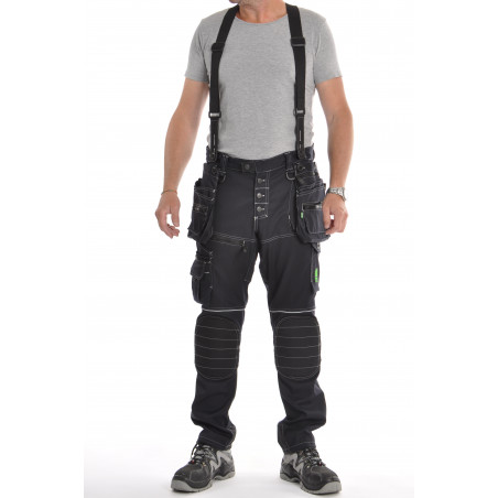 Pantalon de travail PXIV AGF Marine avec bretelles Pantalon de travail PXIV AGF Marine avec bretelles