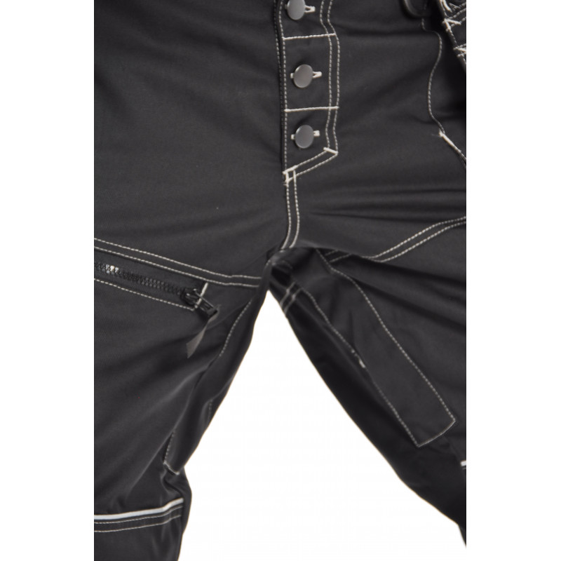 Pantalon de travail multipoches noir avec genouillères amovibles PXIV AGA
