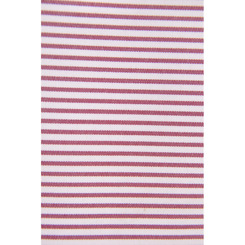 Tissu 1225 VT2, Popeline, 200g/m², Rayé bordeaux et blanc