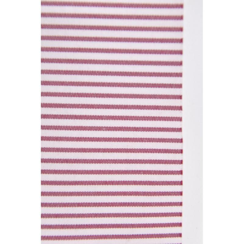 Tissu 1225 VT2, Popeline, 200g/m², Rayé bordeaux et blanc