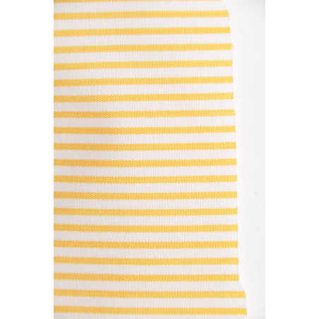 Tissu 1225 VT2, Popeline, 200g/m², Rayé jaune et blanc Tissu 1225 VT2, Popeline, 200g/m², Rayé jaune et blanc