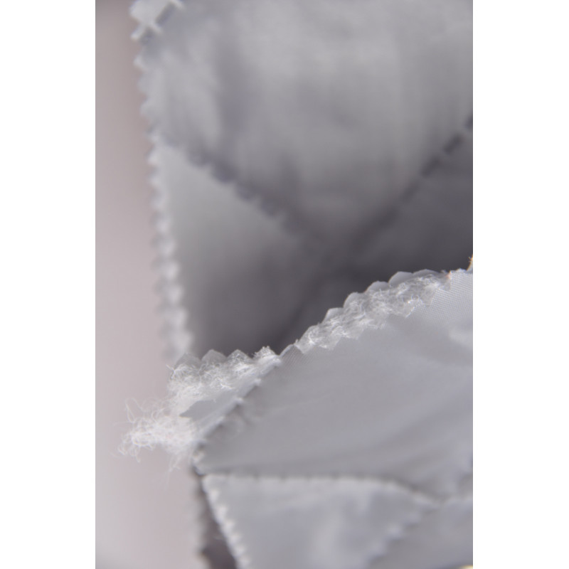 Matelassé sur Taffetas et Ouate, Double face, Carré 10x10 Gris