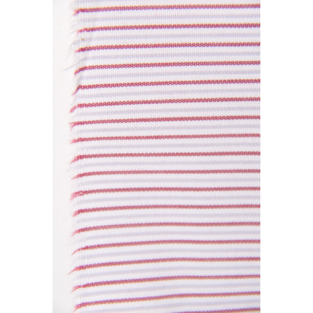 Tissu 1237, Popeline, 160g/m², Rayé bordeaux gris blanc Tissu 1237, Popeline, 160g/m², Rayé bordeaux gris blanc