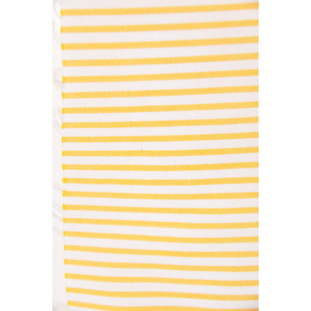 Tissu PROLIGNE, Popeline, 165g/m², Rayé jaune et blanc Tissu PROLIGNE, Popeline, 165g/m², Rayé jaune et blanc