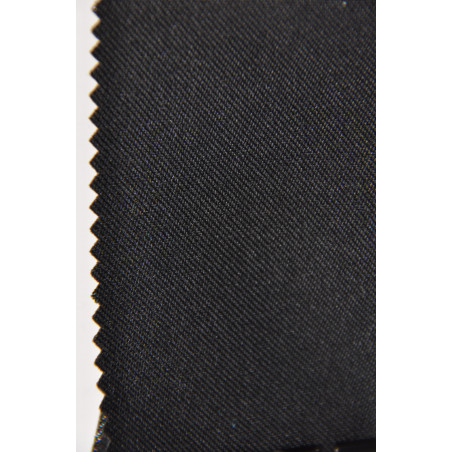 Tissu ABEILLE, Sergé polyester, 195g/m², Noir Tissu ABEILLE, Sergé polyester, 195g/m², Noir