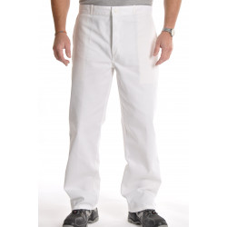 Pantalon de travail blanc en majoritaire coton