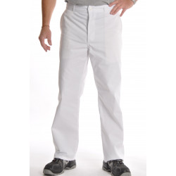 Pantalon de travail blanc en majoritaire polyester