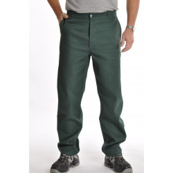 Pantalon de travail vert en majoritaire coton