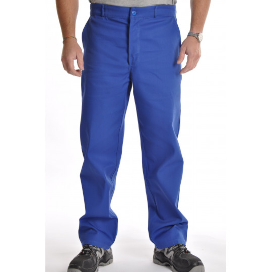 Pantalon De Travail Vintage 1960's - Bleu Délavé - Taille 42 - 100% Coton