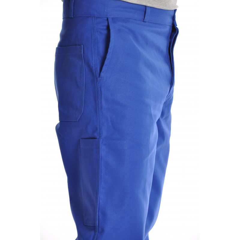 Pantalon bleu de travail homme bugatti en coton