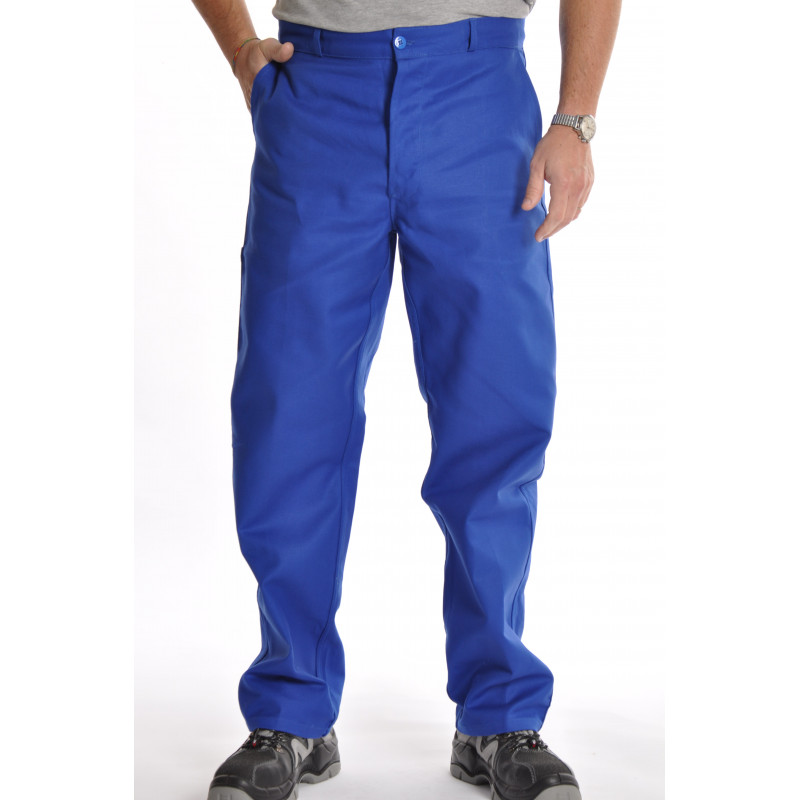 Pantalon bleu de travail homme bugatti en coton