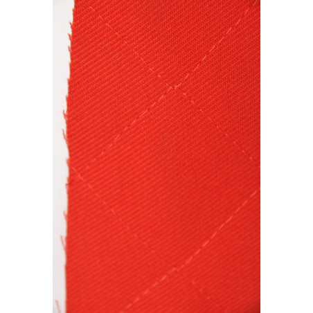 Matelassé fil, 2 épaisseurs tissu, Carré 3,5x3,5 Rouge