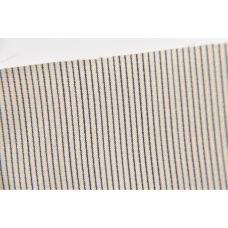 Tissu 09, Satin polyester, 95g/m², Beige rayé noir Tissu 09, Satin polyester, 95g/m², Beige rayé noir