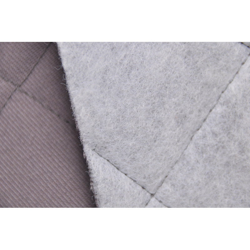 Matelassé sur SuperMAINE et Ouate, Simple face, Carré 5x5 Gris