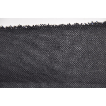 Tissu Croisé Retors, 100% coton, 330g/m², Noir Tissu Croisé Retors, 100% coton, 330g/m², Noir
