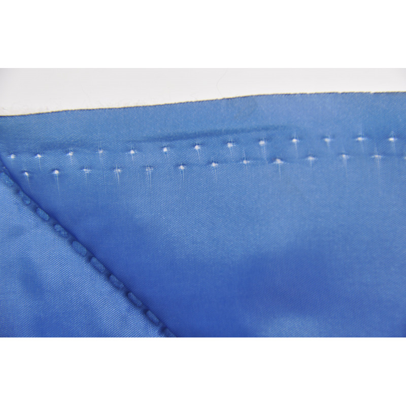 Matelassé sur Taffetas et Ouate, Simple face, Carré 10x10 Bleu saphir