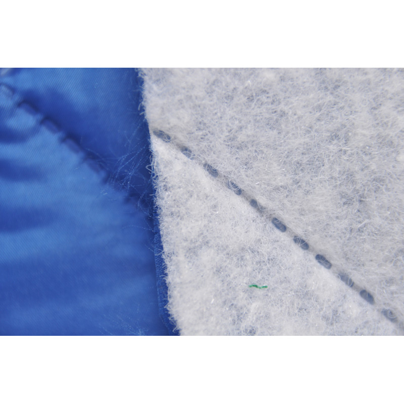 Matelassé sur Taffetas et Ouate, Simple face, Carré 10x10 Bleu saphir