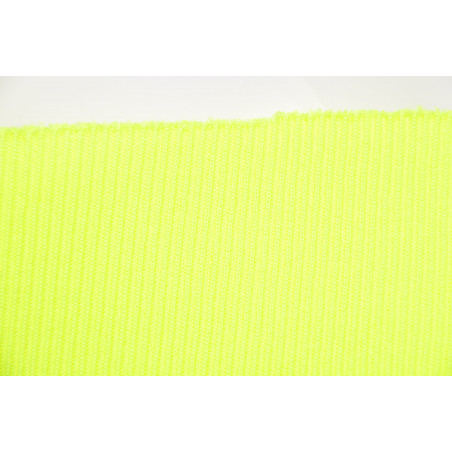 Tissu 2601, Bord côte, 340g/m², Jaune fluo Tissu 2601, Bord côte, 340g/m², Jaune fluo
