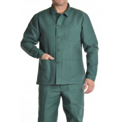 Veste de travail 0201 verte en coton