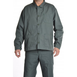 Veste de travail 0201 verte en majoritaire polyester