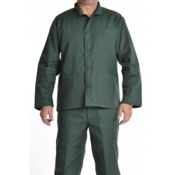 Veste de travail 0201 verte en majoritaire coton