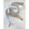 Fermeture à glissière nylon séparable maille 6 blanche 140 cm