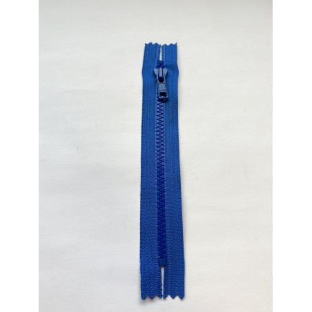 Fermeture à glissière injectée standard maille 6 bleue 17 cm