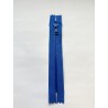 Fermeture à glissière injectée standard maille 6 bleue 17 cm