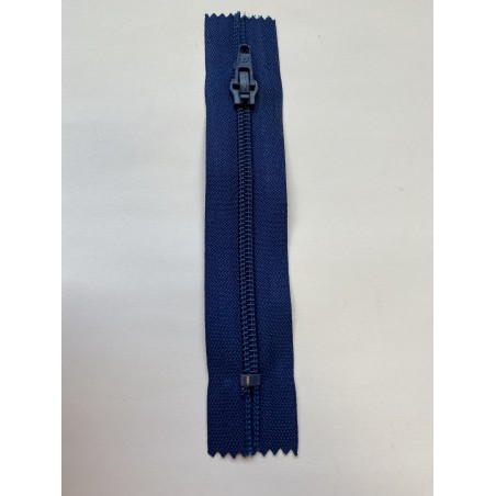 Fermeture à glissière nylon standard maille 6 bleue 13 cm