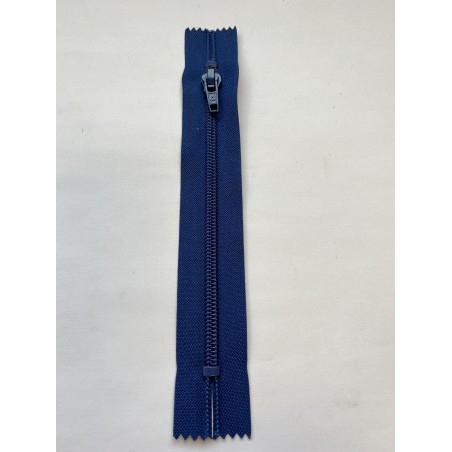 Fermeture à glissière nylon standard maille 6 bleue 17 cm