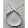 Fermeture à glissière nylon séparable maille 4 blanche 70 cm