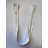 Fermeture à glissière plastique séparable maille 9 blanche 60 cm