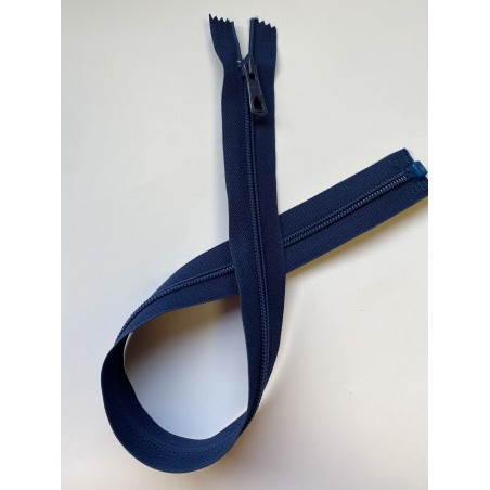 Fermeture à glissière nylon séparable maille 6 marine 50 cm Fermeture à glissière nylon séparable maille 6 marine 50 cm