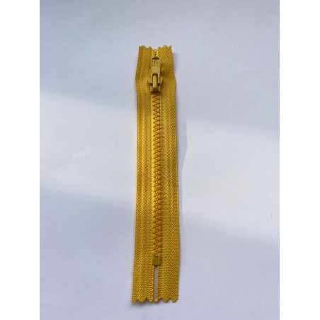 Fermeture à glissière injectée standard maille 4 jaune 15 cm