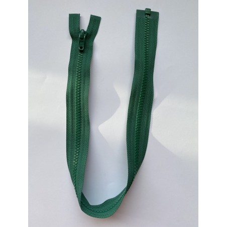 Fermeture à glissière plastique séparable maille 6 verte 53 cm