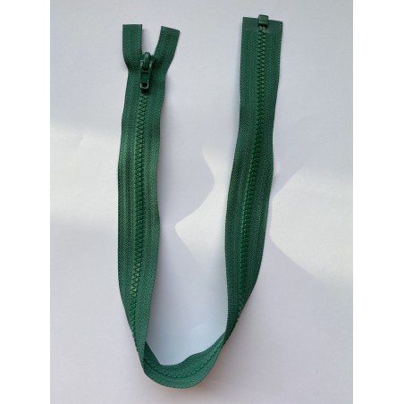 Fermeture à glissière plastique séparable maille 6 verte 53 cm Fermeture à glissière plastique séparable maille 6 verte 53 cm