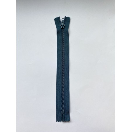 Fermeture à glissière nylon standard maille 6 bleu 22 cm